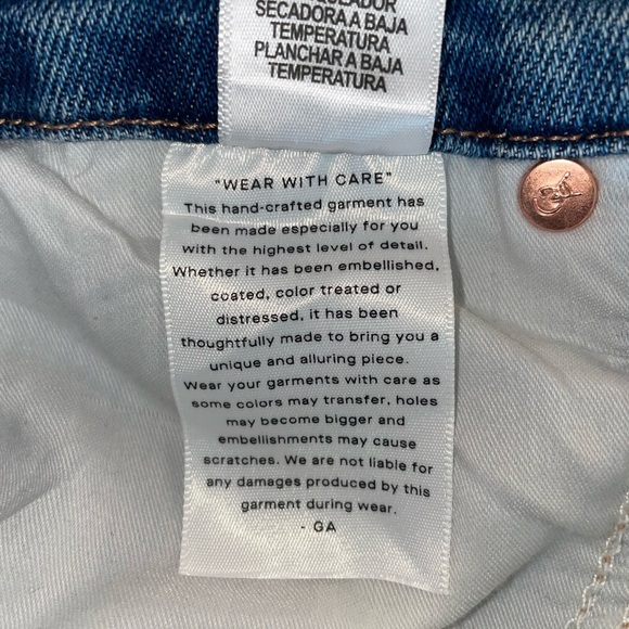 NWT GOOD AMERICAN Womens Super High Rise Good Curve Straight Leg Jeans - Size 14 - Picture 6 of 9